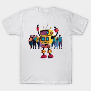 robot dancing in club bauhaus T-Shirt